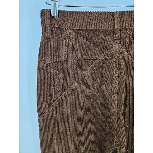 New Reformation Star High Rise Flare Corduroy Pants Womens 27 Brown - Picture 2 of 8